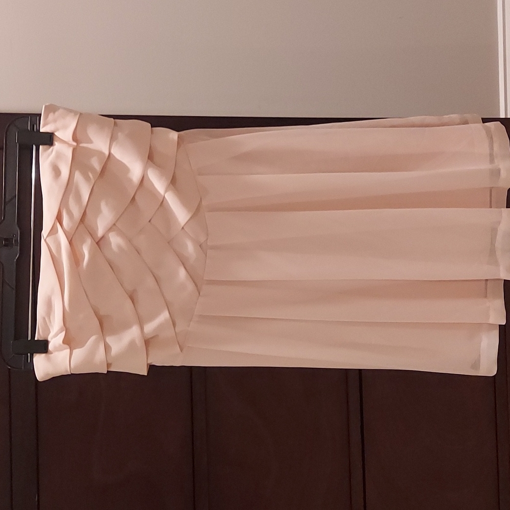 EUC Express Pink Chevron Bodice Strapless Mini Dress, Sz 8